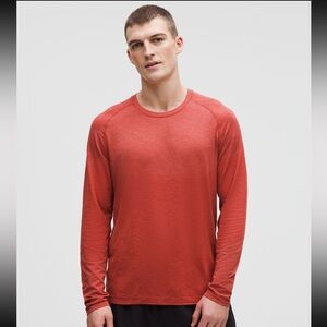 Lululemon Men’s Metal Vent Tech Long Sleeve Rustic Coral Size Large